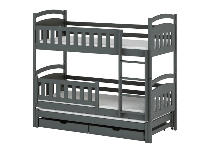BLANKA 80x170 grafit łóżko piętrowe Lano Meble