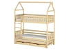 IGA 80x180 sosna łóżko piętrowe domek Lano Meble