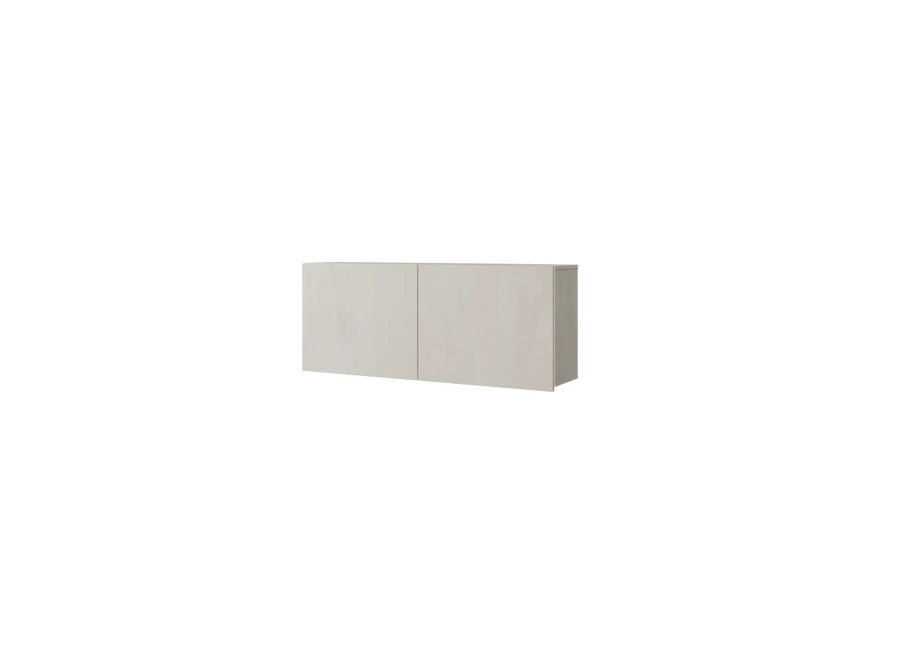 Szafka wisząca 110 cm, dwudrzwiowa, minimalistyczna, kolor jasny beton.