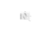 Biała półka ścienna z owalnym lustrem i wymiarami, styl klasyczny.