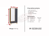 Karta techniczna szafy M SZ2D1SZ, wymiary 90x200x52 cm, waga 82 kg.
